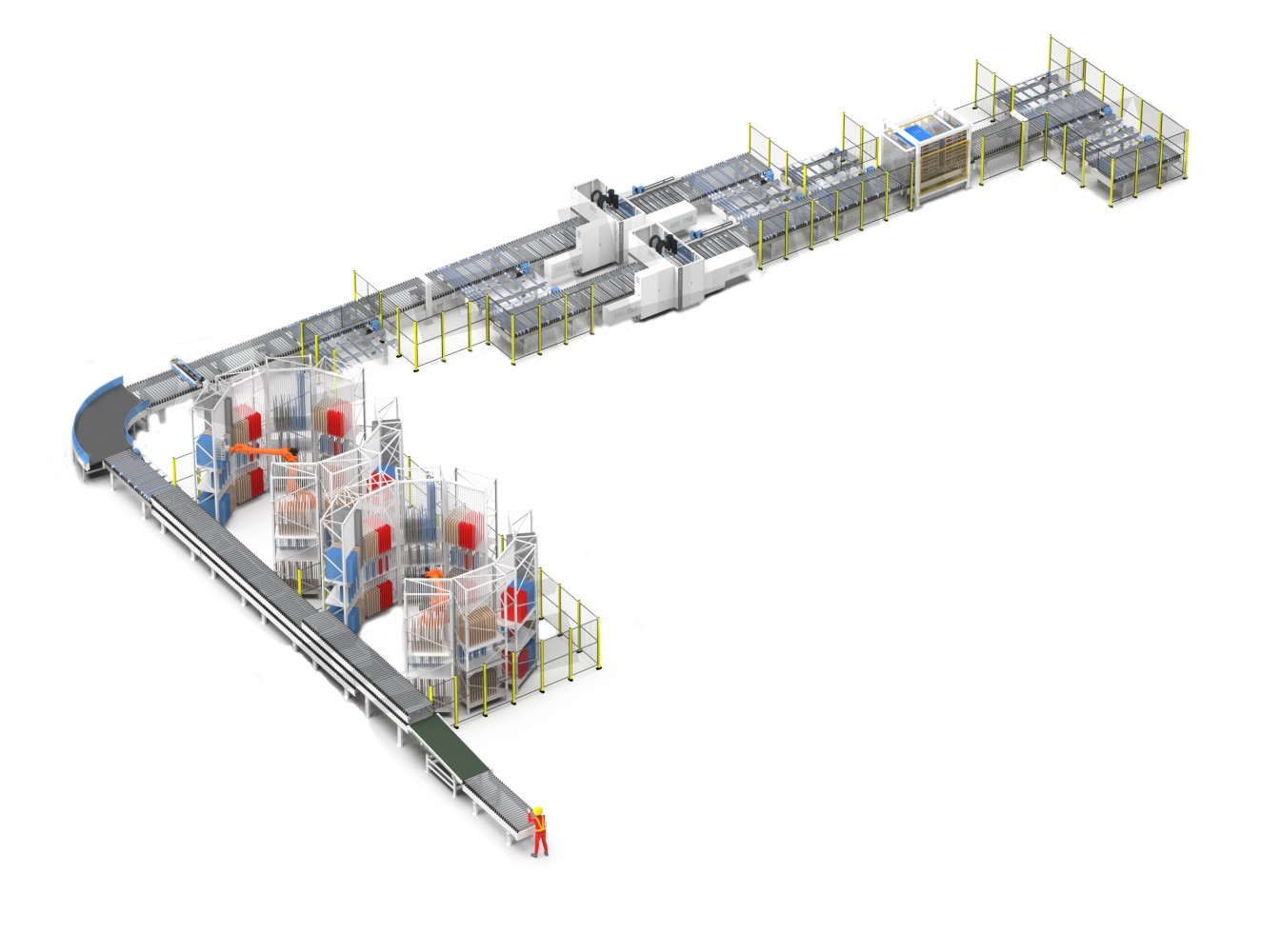 Ligne d'automatisation industrielle Masterwood 3 - Système de stockage intelligent